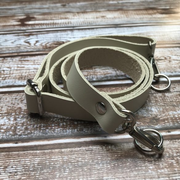 Bőr oldaltáska pánt -  ekrü