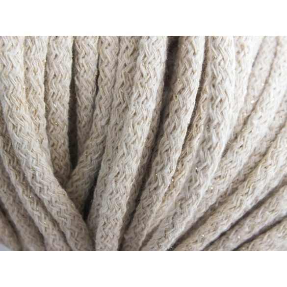 Zsinórfonal 5 mm - homok-arany