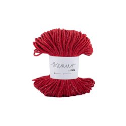Zsinórfonal 3 mm - piros - ezüst