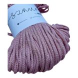 Zsinórfonal 5 mm - púder pink-arany