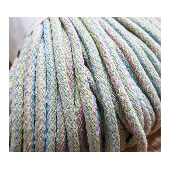 zsinórfonal  5 mm - pasztel multicolour