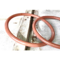 Műanyag karika táskafül - rose gold