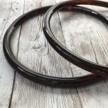 Műanyag karika táskafül - borostyán