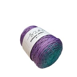 Ombre poliészter zsinórfonal 3 mm - 300 m, azúr- lila