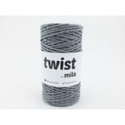 Twist sodrott pamutfonal 3 mm - sötét szürke