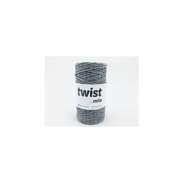 Twist sodrott pamutfonal 3 mm - sötét szürke