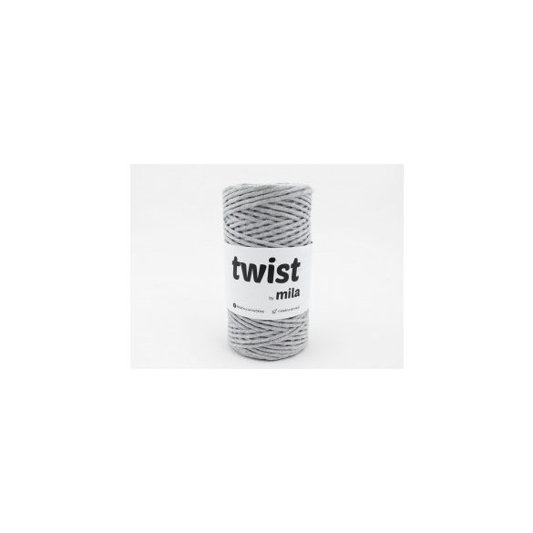 Twist sodrott pamutfonal 3 mm - szürke