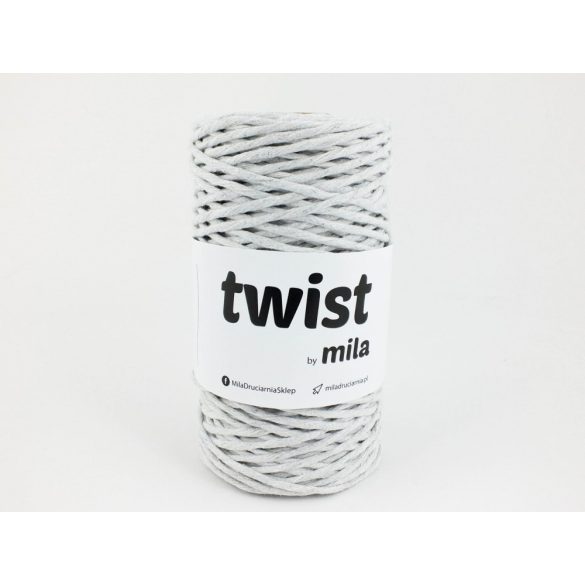 Twist sodrott pamutfonal 3 mm - világos szürke