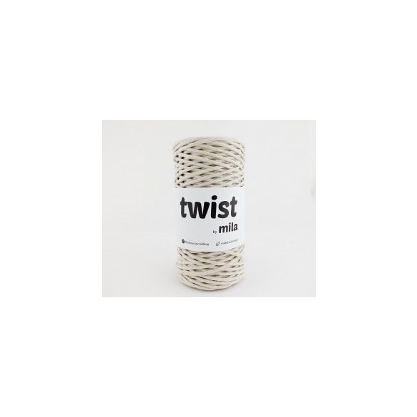 Twist sodrott pamutfonal 3 mm - világos bézs