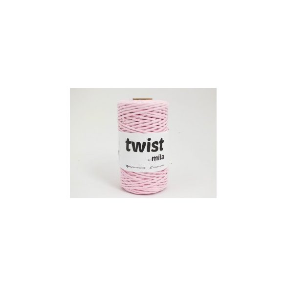 Twist sodrott pamutfonal 3 mm - babarózsaszín