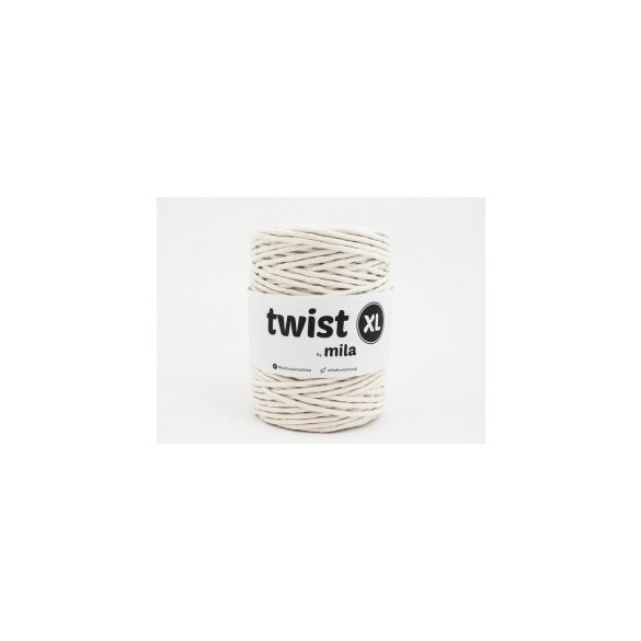 Twist XL sodrott pamutfonal 5 mm - ekrü