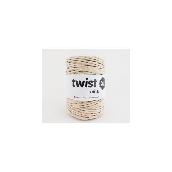 Twist XL sodrott pamutfonal 5 mm - homok