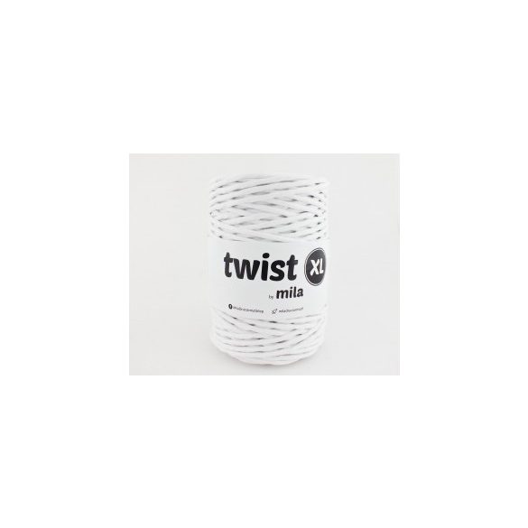 Twist XL sodrott pamutfonal 5 mm - fehér