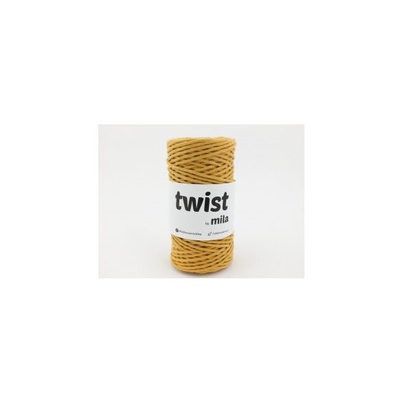 Twist sodrott pamutfonal 3 mm - okker