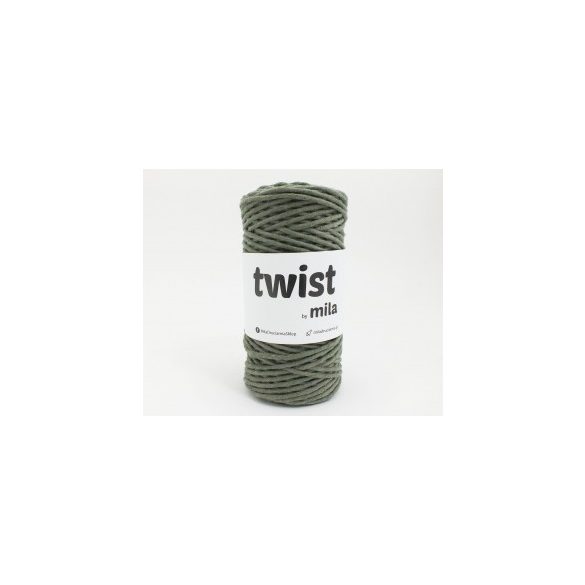 Twist sodrott pamutfonal 3 mm - oliva