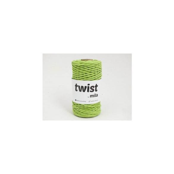 Twist sodrott pamutfonal 3 mm - lime