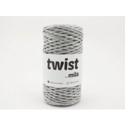 Twist sodrott pamutfonal 3 mm - szürke-ezüst