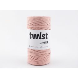Twist sodrott pamutfonal 3 mm - rose gold