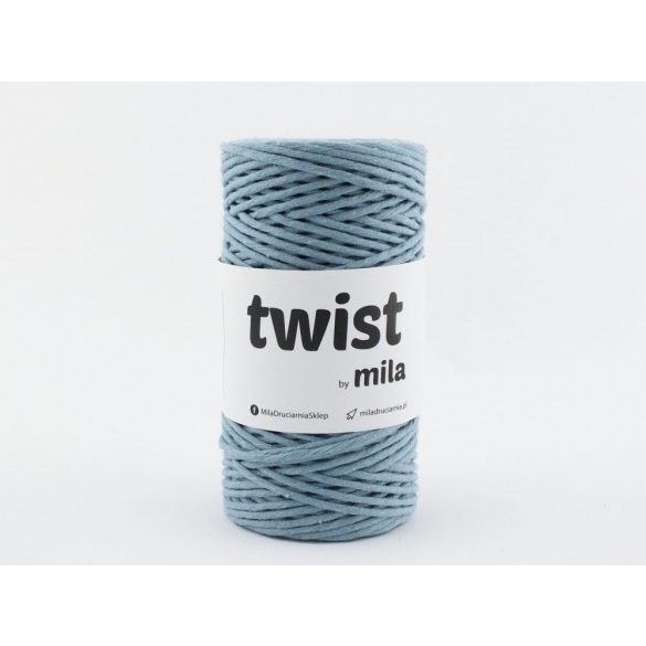 Twist sodrott pamutfonal 3 mm - galambkék