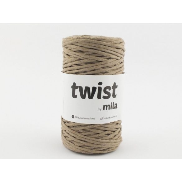 Twist sodrott pamutfonal 3 mm - cappuccino