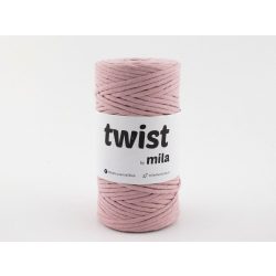 Twist sodrott pamutfonal 3 mm - púder pink