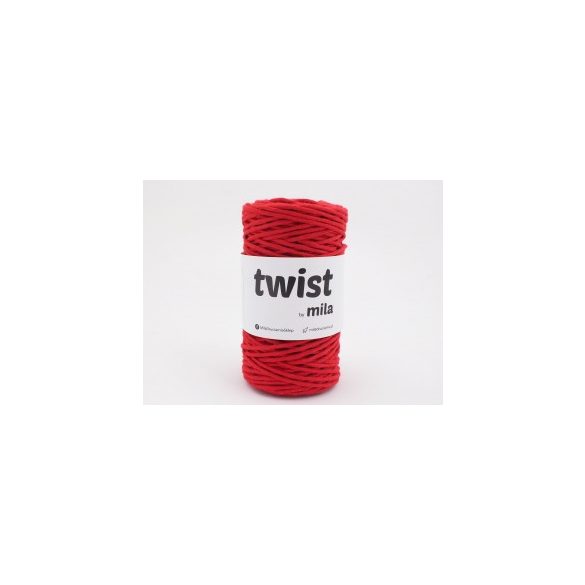 Twist sodrott pamutfonal 3 mm - piros