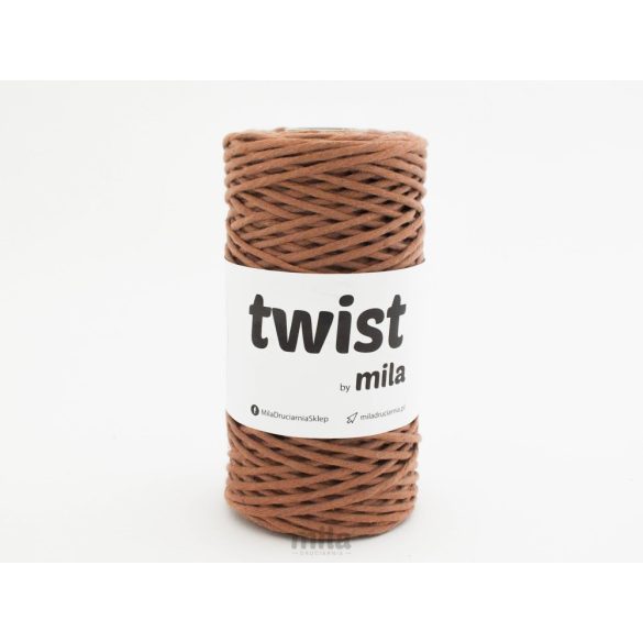 Twist sodrott pamutfonal 3 mm - fahéj